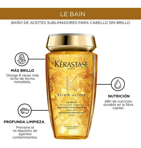 Precio Real - Shampoo Kerastase Le Bain Elixir Ultime 250 Ml