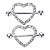 Irbingnii Heart Nipple Anillos 316l Piercings De Pezon De Ac