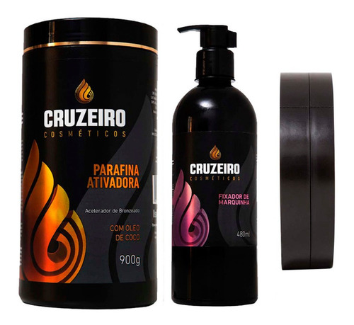 Kit Bronzeamento Natural Cruzeiro Parafina + Fixador + Fita