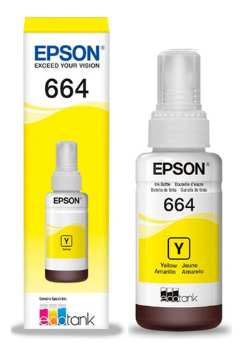 Botella De Tinta Original Yellow Epson 664 L380 L495 70ml