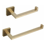 Set De 2 Accesorios Para Baño Circonio Dorado Gerzwy -7q34r