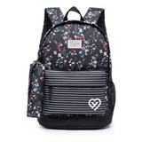 Mochila Feminina Escolar Tie Dye Juvenil + Estojo Resistente