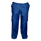 Pantalón Cargo Poplin Forro Polar Azul  