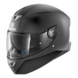 Casco  Shark Skwal2 Blank Negro Mate Con Led Rider One