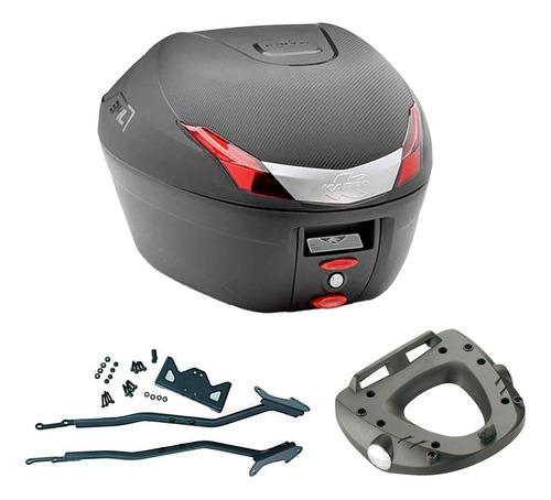 Baul Trasero 34 L Con Soporte P/ Honda Cb 500 F 2017 A 2019