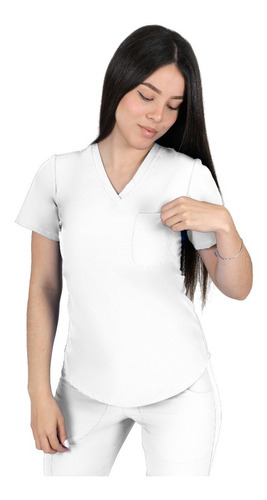 Pijama Quirurgica Jogger Antifluidos Mujer Color Blanco
