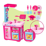 Kit Cozinha Infantil Completa Barbie 14 Acessorios Barata