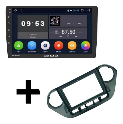 Radio Aiwa 9 Pulgadas 2gb/32gb Carplay + Bisel Grand I10