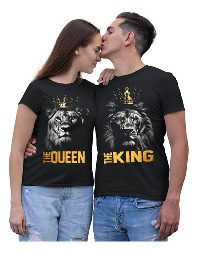 Playeras Pareja Novios Leones Reina Y Rey