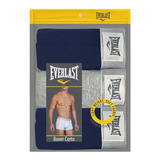 Boxer Ajustado Corto Azul 3 Piezas - Everlast Underwear