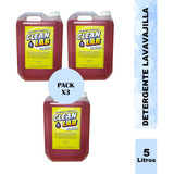 Detergente Lavavajillas Concentrado 3 X 5 Lts Oferta Naranja