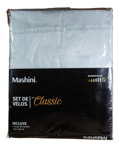 Visillos Clásicos 2 Paños Blanco Presilla Mashini