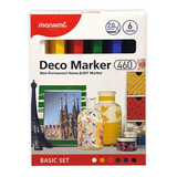 Set 6 Marcadores 460 Monami Basic