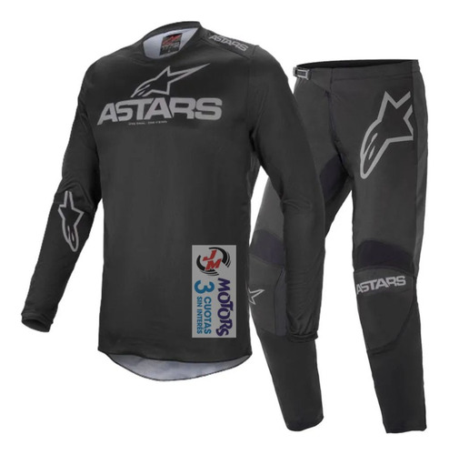 Jm Nuñez Conjunto Motocross Alpinestars Fluid Graphite 21 