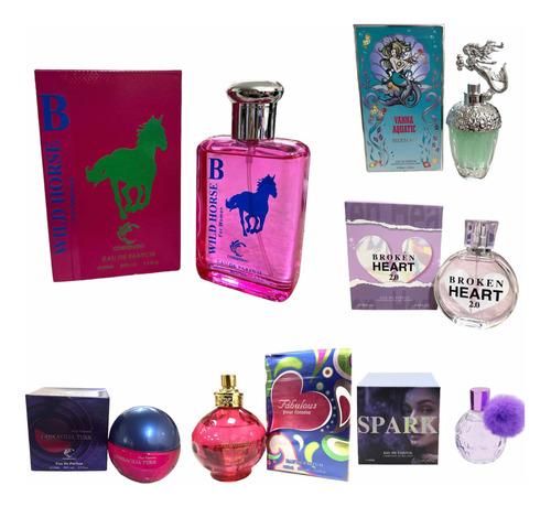 Pack 6 Perfumes De Dama Mujer 100 Ml Alternativos Opcionales