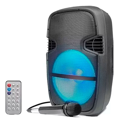 Parlante Portatil Bluetooth Naxido Nx-8plus Karaoke Led 20w Subwoofer Con Micofrono