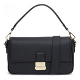 Bolsa Shoulder Lança Perfume Fecho In24 Preto Feminino