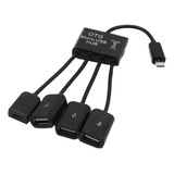 Adaptador Micro Usb 4 En 1, Cable De Carga Otg Host