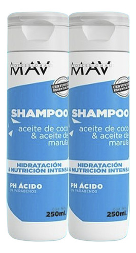 Shampoo Coco Y Marula Extra Acido 250ml Mav Kit X2
