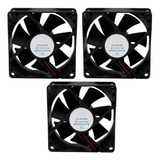 3pcs Ventilador Cooler Ventuinha 80x80x25 12v Nova