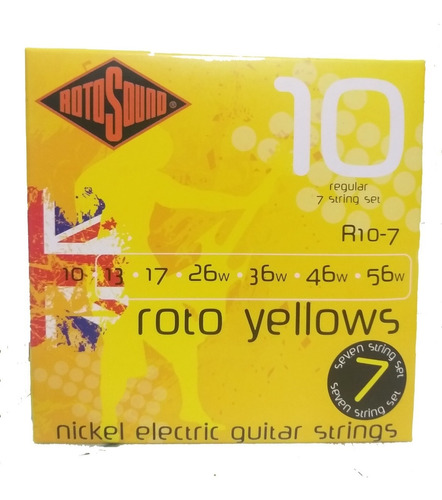 Cuerdas Guitarra Eléctrica 7 String Rotosound R10-7 10-56 Uk