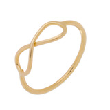 Anel Infinito Banhado Ouro 18k Skinny Ring Mahna An0016