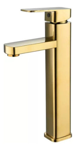 Torneira Banheiro Pia Lavabo Alta Misturador Inox Luxo Gold 