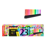 Marca De Texto Stabilo Boss Con 23 Colores, 50 Años, Multicolor