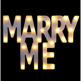 Letras Led Marry Me 3d Decoracion Adorno Matrimonio