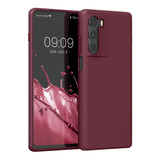 Funda Para Moto G200 5g De Silicona - Rojo Vino