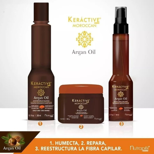 Kit Argan Oil Nutrapel 3 Pzs Moroccan 