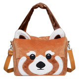 Panda Roja Lindo Bolso De Mensajero Para Niñas Estéticas Esc