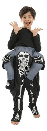 Children's Funny Piggyback Skeleton Costume 2024