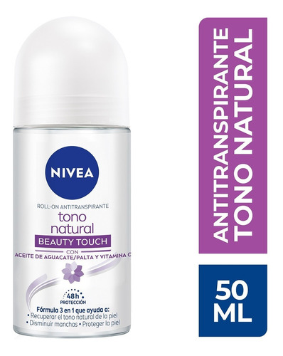 Desodorante Nivea Tono Natural Beauty Touch Aclarante 50 Ml 