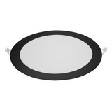 Plafon Led Embutir Redondo 24w Luz Neutra 30x30 Preto