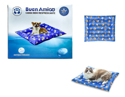 Cama Refrescante Refrigerante Mascotas Perros Gatos 66x76