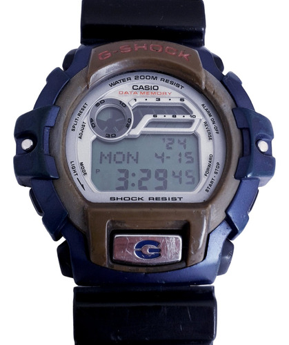 Casio G-shock Antigo G-2210 Bezel Azul Serie Prata Ano 2001