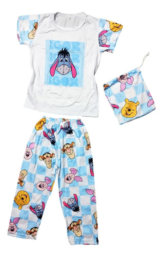 Pijama Infantil Niñas Niños 2 Piezas + Bolsita