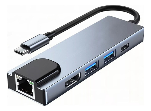 Adaptador Hub Tipo C 5 En 1 Ethernet Hdmi Usb 3.0 Pd | Css