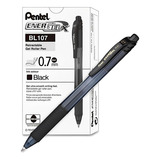 12 Boligrafo Retractil Pentel Energel Bl107 Tinta Gel 0.7mm Color De La Tinta Negro