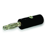 Conector Plug Tipo Banana Macho Negro