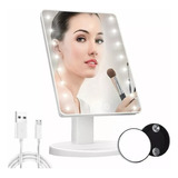 Espejo De Maquillaje De Iluminación Led Con Lupa 5 Veces