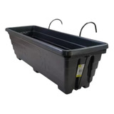 Suporte Para Plantas Varanda Kit Completo Vaso 60x20 Grande Cor Da Estrutura Preto Cor Da Planta Preto