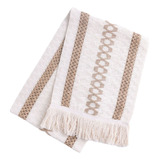 Camino De Mesa De Macramé De Arpillera Los 30x220cm Blanco