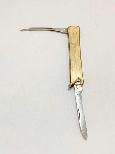 Canivete Antigo Espanhol Dourado Stainless Steel Dourado