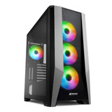 Gabinete Gamer Atx Sharkoon Tg7m Rgb 4 Fan Rejilla Vidrio