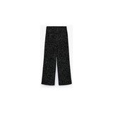 1 Calça Zara Textured Tweed Wide Leg Pants Xadrez Inverno Md