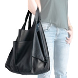 Bolso Bandolera Grande De Piel Para Mujer