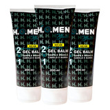 Kit 3 Gel Balm Para Barba E Cabelos 2x1 200ml H.o.men Black