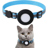 Collar Reflectante Con Porta Airtag Para Gato Mascota